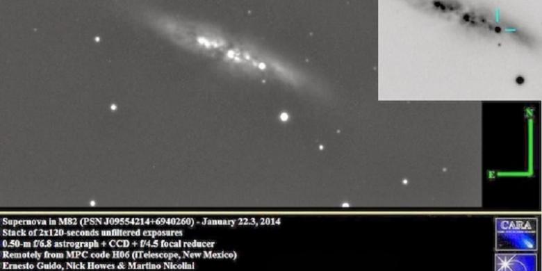 Supernova Baru Ditemukan di Galaksi Cerutu