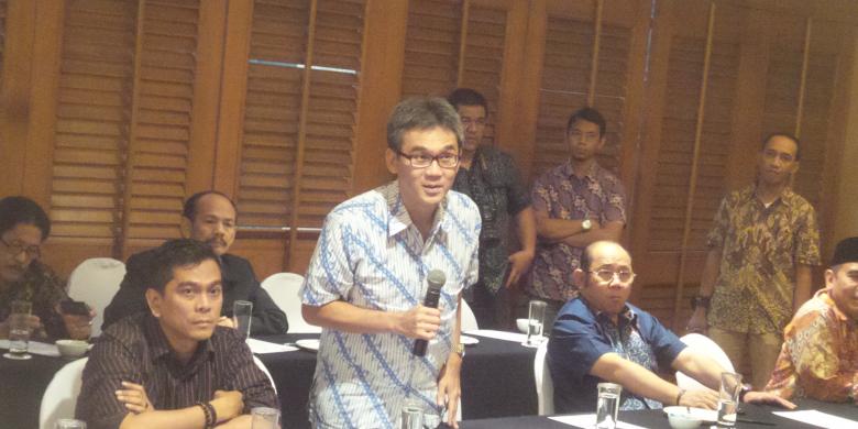 Bakal calon gubernur DKI Jakarta Marco Kusumawijaya saat acara silaturahmi Gerindra dan para bakal calon gubernur, di Hotel Aryaduta, Menteng, Jakarta Pusat, Jumat (12/2/2016).