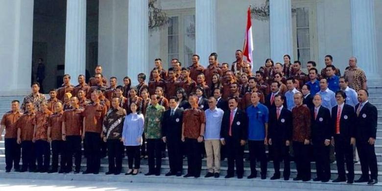 Kontingen Olimpiadi Rio 2016 Indonesia di Istana Negara | Kompas.com