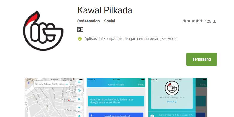 Aplikasi Kawal Pilkada di Google Play Store