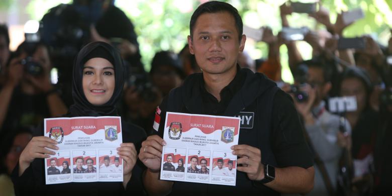Agus Harimurti Yudhoyono bersama istrinya, Annisa Pohan