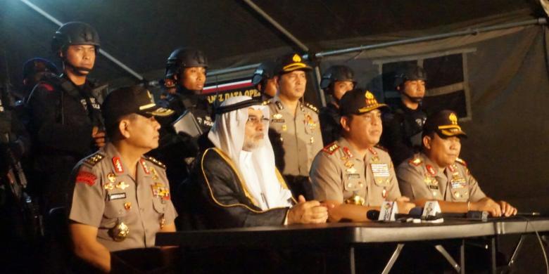 Duta Besar Arab Saudi, Syaikh Osama bin Muhammed Al-Shuibi saat jumpa pers di Nusa Dua Sabtu (4/3/2017)