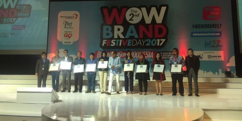 Penyerahan penghargaan WOW Brand Award 2017, Kamis (9/3/2017)| Kompas.com