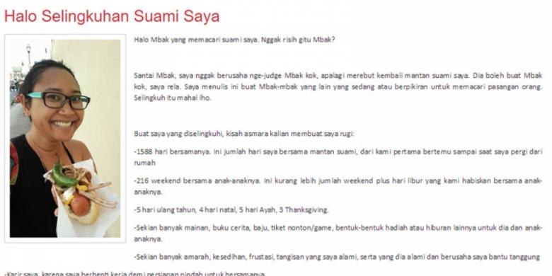 Inilah Alasan Ary Yogeswary Tulis Surat untuk Selingkuhan Suami